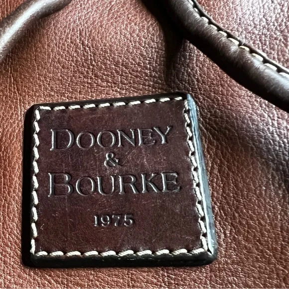 🧡Dooney & Bourke Pebbled Cowhide LEATHER DRAWSTRING purse shoulder bag Vintage! - Picture 11 of 13